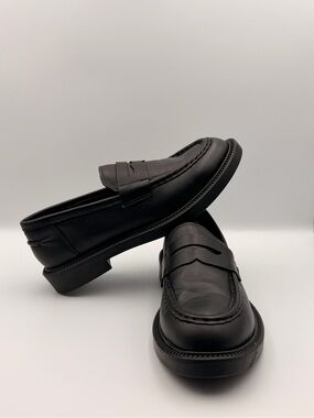 Blondo Black Leather Penny Loafers for Men